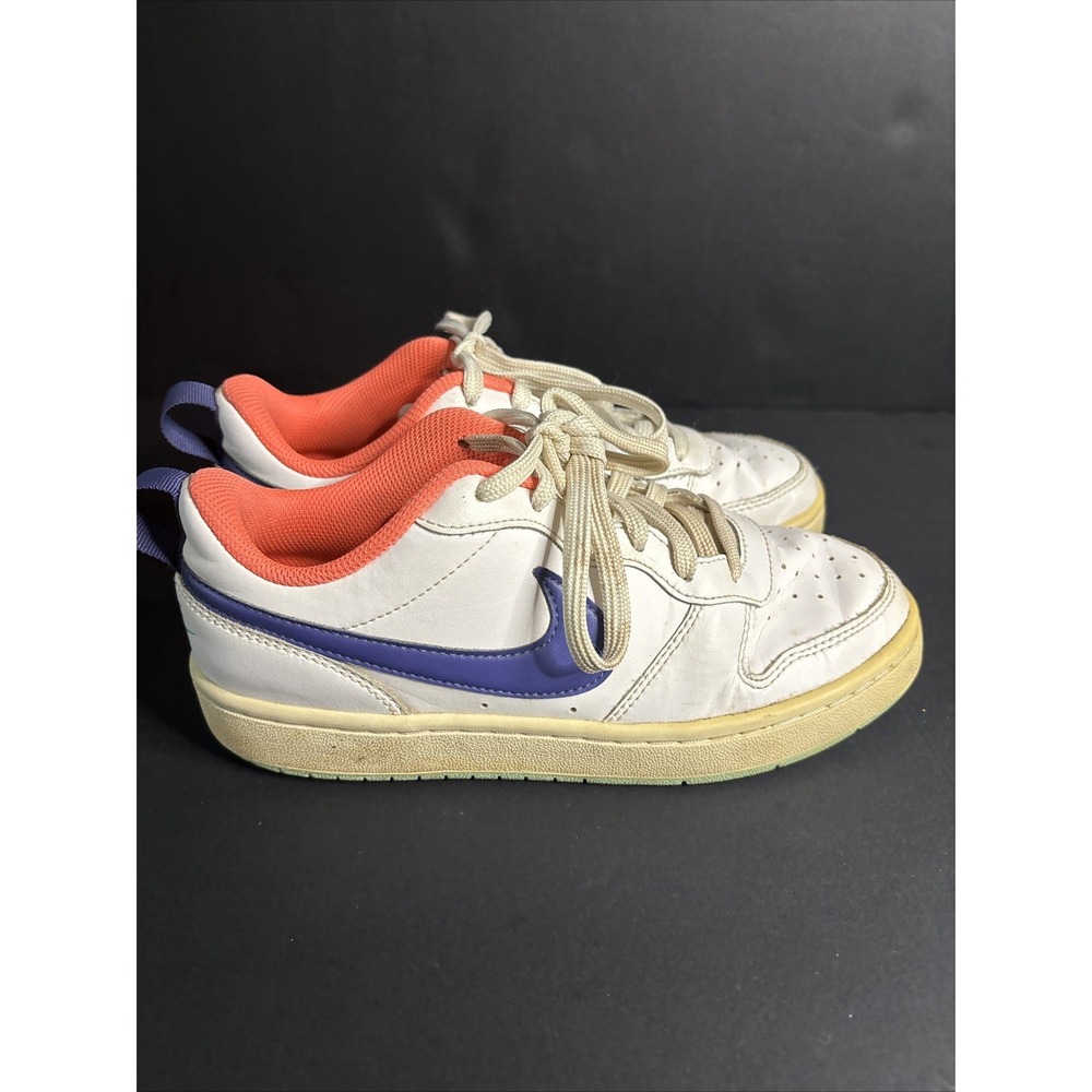Nike Court Borough Low 2 Jr Leather Sneakers Youth Size 5 Style #Bq5448-112
